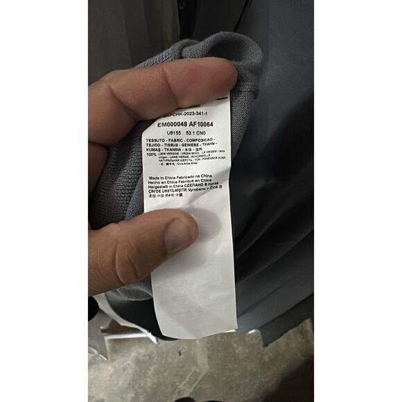 Emporio Armani Virgin Wool Long Sleeve Crewneck Sweater Gray Sz L - Picture 6 of 7